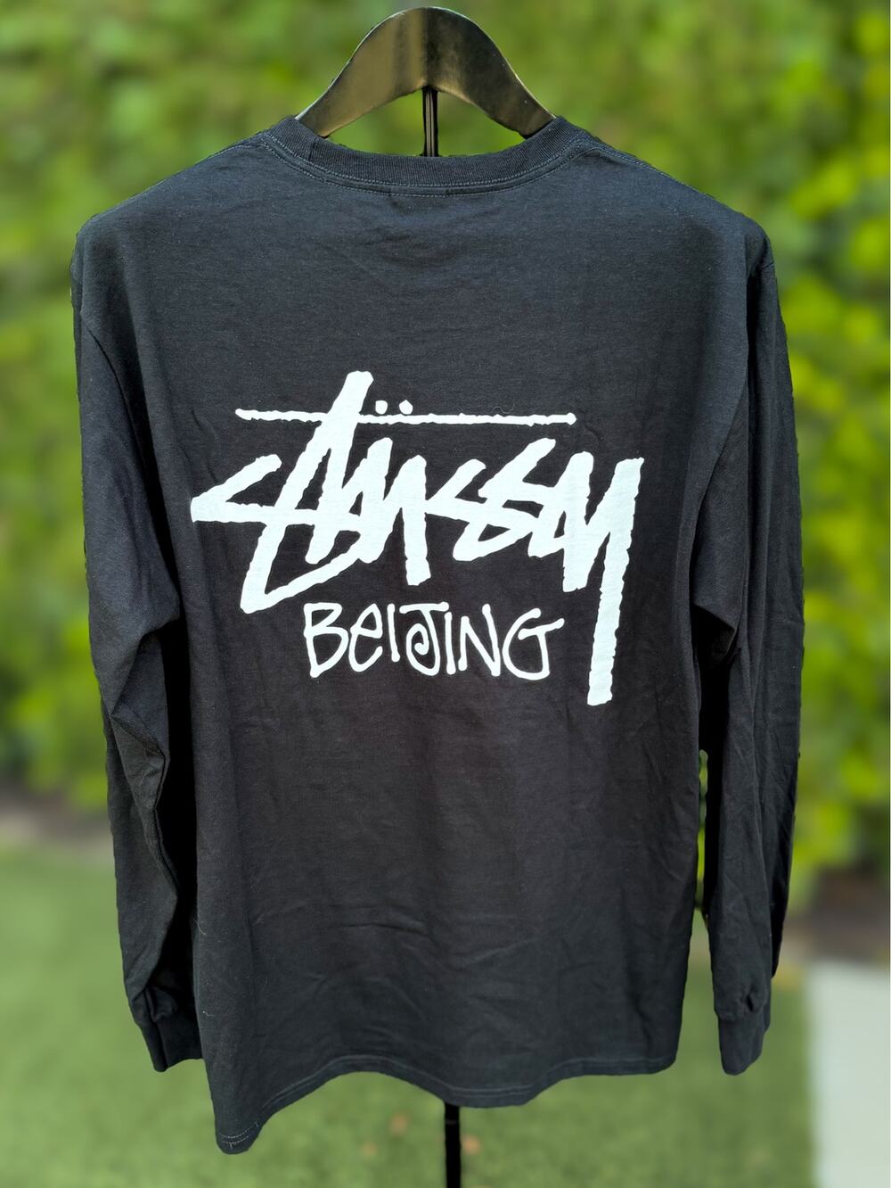 Rare Stussy Beijing Chapter Long Sleeve Shirt Black Large City Exclusive NWOT